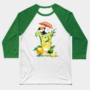 Toucan and Fruit Cocktail Baseball T-Shirt